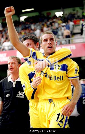 Calcio - fa Carling Premiership - Coventry City / Leeds United. Darren Huccurby Celebrate di Leeds United Foto Stock