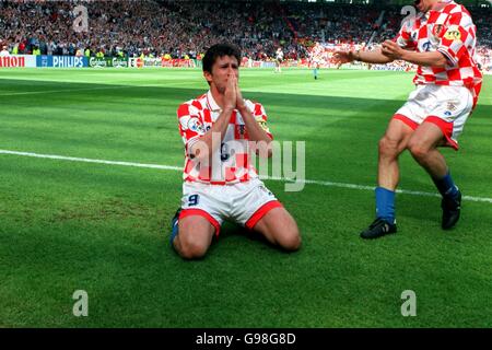 Calcio - Euro 96 - Quarti di Finale - Germania v Croazia Foto Stock