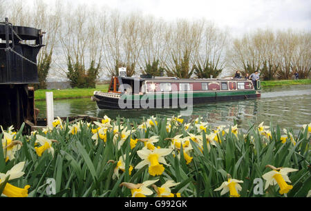 Barca sociale Foto Stock