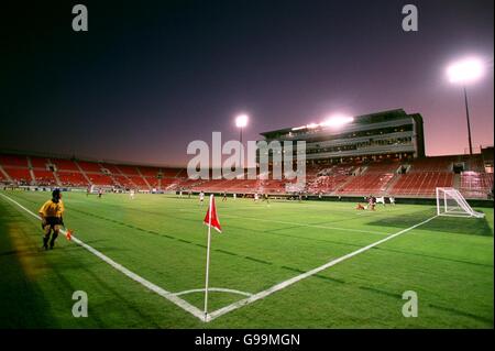 Vista generale del Sam Boyd Stadium di Las Vegas, sede delle fasi finali della CONCACAF Champions Cup, dal livello del campo Foto Stock