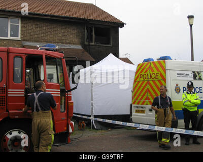 Incendio doloso corti Foto Stock