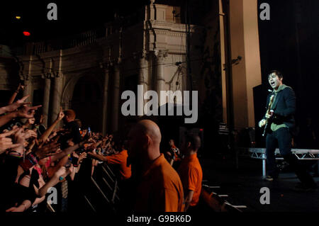 Fall Out Boy eseguire alla Brixton Academy di Londra Sud. Foto Stock