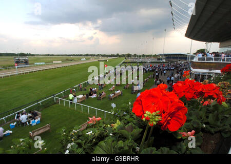 Corse ippiche - Rock alle gare con Starbailor - Ippodromo di Kempton Park. Una vista generale di Kempton Park Foto Stock