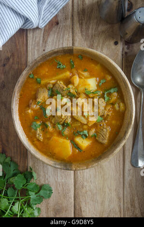 I cannellini e la zuppa di agnello Foto Stock