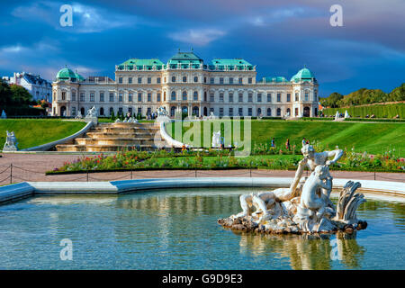 Il palazzo del Belvedere di Vienna Foto Stock