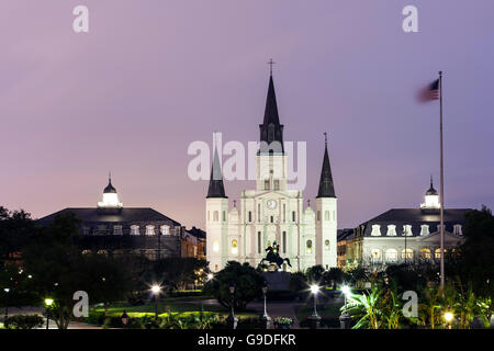 Cattedrale di San Louis a New Orleans, Louisiana Foto Stock