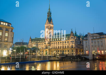 Hamburg City Hall, Germany Foto Stock