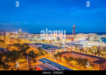 Barcelona City View, Spagna Foto Stock