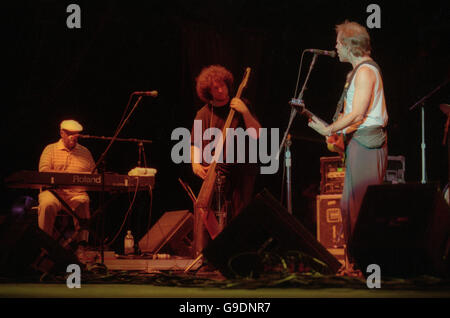 Luglio 18, 1996 - Bonner Springs, Kansas USA: Rob Wasserman riproduce bassi mentre si esegue con Grateful Dead stati Bob Weir band cane di ratto durante il 1996 Furthur Festival. Wasserman morì all'età di 64. (Jeremy Hogan) Foto Stock