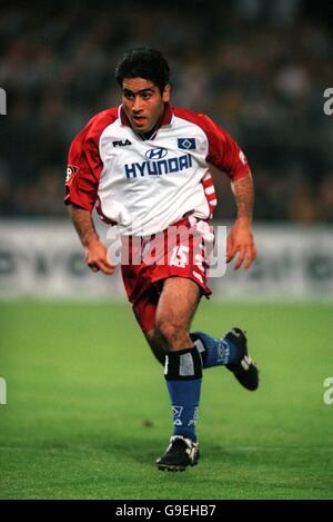 Calcio tedesco - DFB-Ligapokal 2000 - primo turno - SV Hamburg v Hertha BSC Berlino. Mehdi Mahdavikia, SV Amburgo Foto Stock