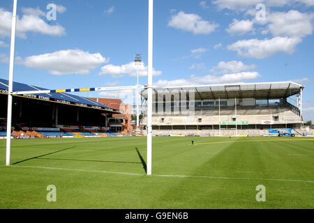 Rugby League - Stadio Headingley Carnegie. Il nuovo stand in costruzione presso l'Headingley Carnegie Stadium di Leeds. Foto Stock