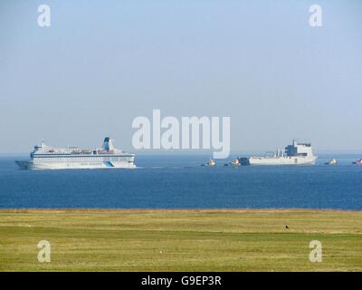 Lyme Bay Leaves Swan Hunter dopo la chiusura Foto Stock