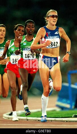 La Gran Bretagna Paula Radcliffe guida il campo nelle donne 10000 m. Foto Stock