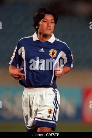 Calcio - Asian Cup 2000 - Gruppo C - Giappone v Qatar. Atsuhiro Miura, Giappone Foto Stock