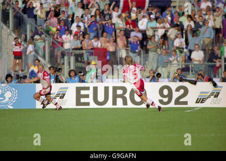 CAMPIONATI EUROPEI. FRANCIA e DANIMARCA *********** ISL EURO 92 Foto Stock