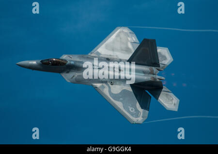 F-22 Raptor alla Andrews Joint Task Force Air Show. Foto Stock