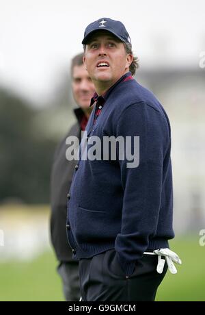 Golf - 36a Ryder Cup - pratica - il K Club. Phil Mickelson, squadra statunitense della Ryder Cup. Foto Stock