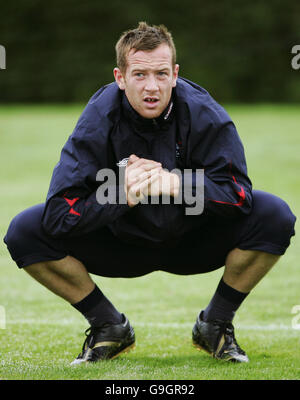 Calcio - Rangers Training - Murray Park - Glasgow. Charlie Adam, giocatore di Rangers, durante una sessione di allenamento al Murray Park di Milngavie. Glasgow Foto Stock