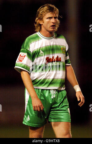 Calcio - Coca-Cola Football League One - Walsall v Yeovil Town - Bescot Stadium. Yeovil Città Capitano Terry Skiverton Foto Stock