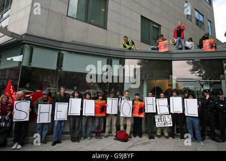 Protesta di Shell Foto Stock