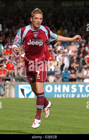 Calcio - Lega una partita - Scunthorpe v Doncaster. Scunthorpe ha Unito David Mulligan Foto Stock