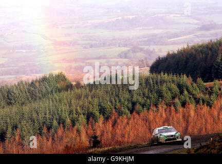 Auto - Rally Galles Gran Bretagna - Powys Foto Stock