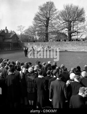 Eton Wall Game - Eton College Foto Stock