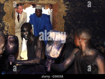 Il Principe di Galles tour dell Africa occidentale Foto Stock