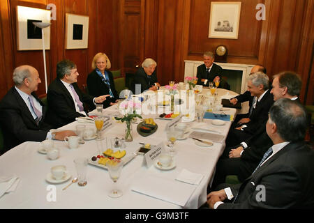 Brown ospita la colazione incontro con business meeting Foto Stock