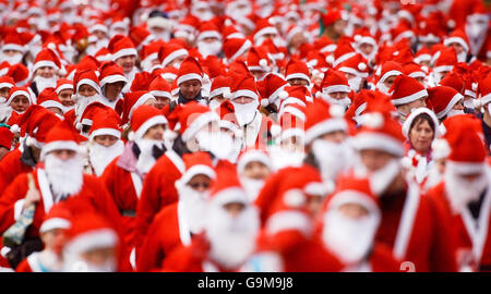 Santa run Foto Stock