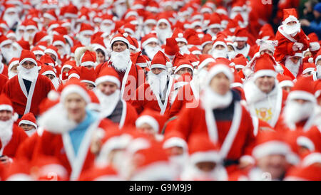 Santa run Foto Stock