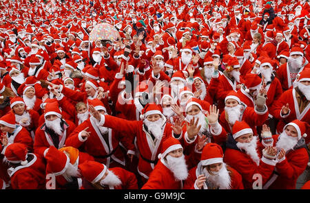 Santa run Foto Stock