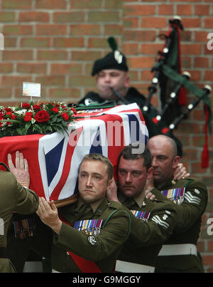 Funerali di Staff Sgt Panagiotis Elliott Foto Stock