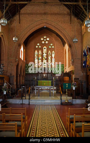 Interno della storica chiesa di Cristo anglical cattedrale in grafton Nuovo Galles del Sud Australia, costruito nel 1884 Foto Stock