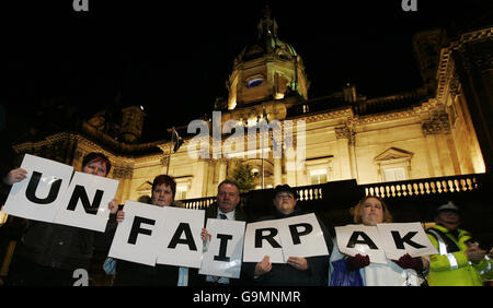 Farepak demo Foto Stock