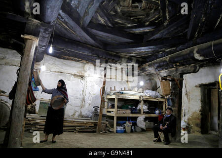 Un tradizionale alawi (alevi) casa in Imranli, Sivas. Foto Stock