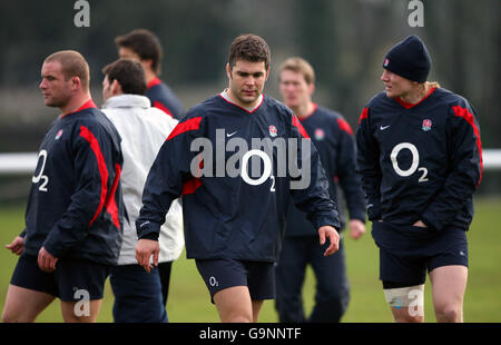 Rugby Union - RBS 6 Nations Championship 2007 - Inghilterra / Italia - Inghilterra formazione - Bath University. Inghilterra Nick Pasqua durante l'allenamento Foto Stock