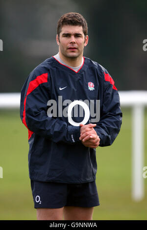 Rugby Union - RBS 6 Nations Championship 2007 - Inghilterra / Italia - Inghilterra formazione - Bath University. Inghilterra Nick Pasqua durante l'allenamento Foto Stock