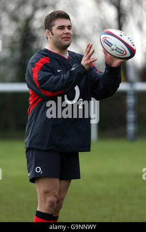 Rugby Union - Inghilterra sessione di formazione - Bath. Nick Pasqua durante una sessione di formazione in Inghilterra presso la Bath University. Foto Stock