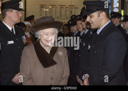 La regina visite Docklands di Londra Foto Stock