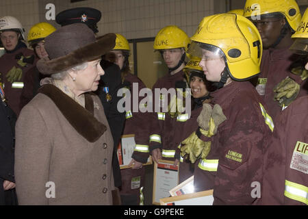 La regina visite Docklands di Londra Foto Stock