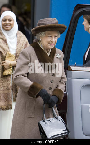 La regina visite Docklands di Londra Foto Stock