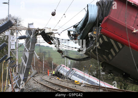 Vergine di crash del treno Foto Stock