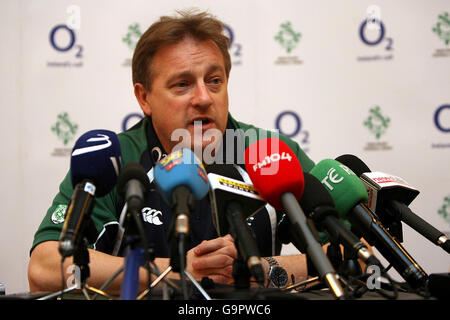 Il Rugby - RBS 6 Nazioni Championship 2007 - Irlanda v Francia - Irlanda Conferenza stampa - Dublino Foto Stock