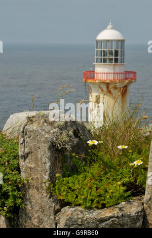 Faro Arranmore, Arranmore Island, County Donegal, Irlanda / Isola di Aran, Arainn Mhor Foto Stock