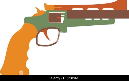 Icona di revolver cartoon Illustrazione Vettoriale
