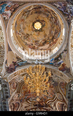 Soffitto affrescato, Duomo, chiesa di Santa Caterina, Palermo, Sicilia, Italia / Chiesa di Santa Caterina d'Alessandria Foto Stock