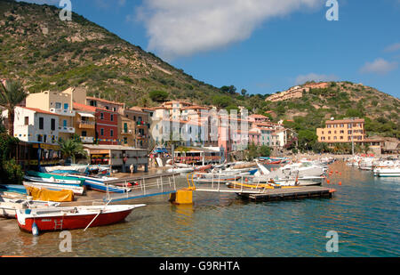 Giglio porto Isola del Giglio, Toscana, Italia, Europa Foto Stock