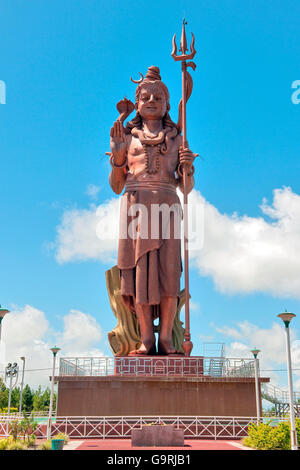 Shiva, il Dio della Hindis, Santo Lago indù Ganga Talao, Grand Bassin, Mauritius, Africa, Oceano Indiano / Ganga Talao Foto Stock