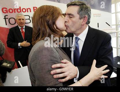 Gordon Brown campagna di leadership Foto Stock